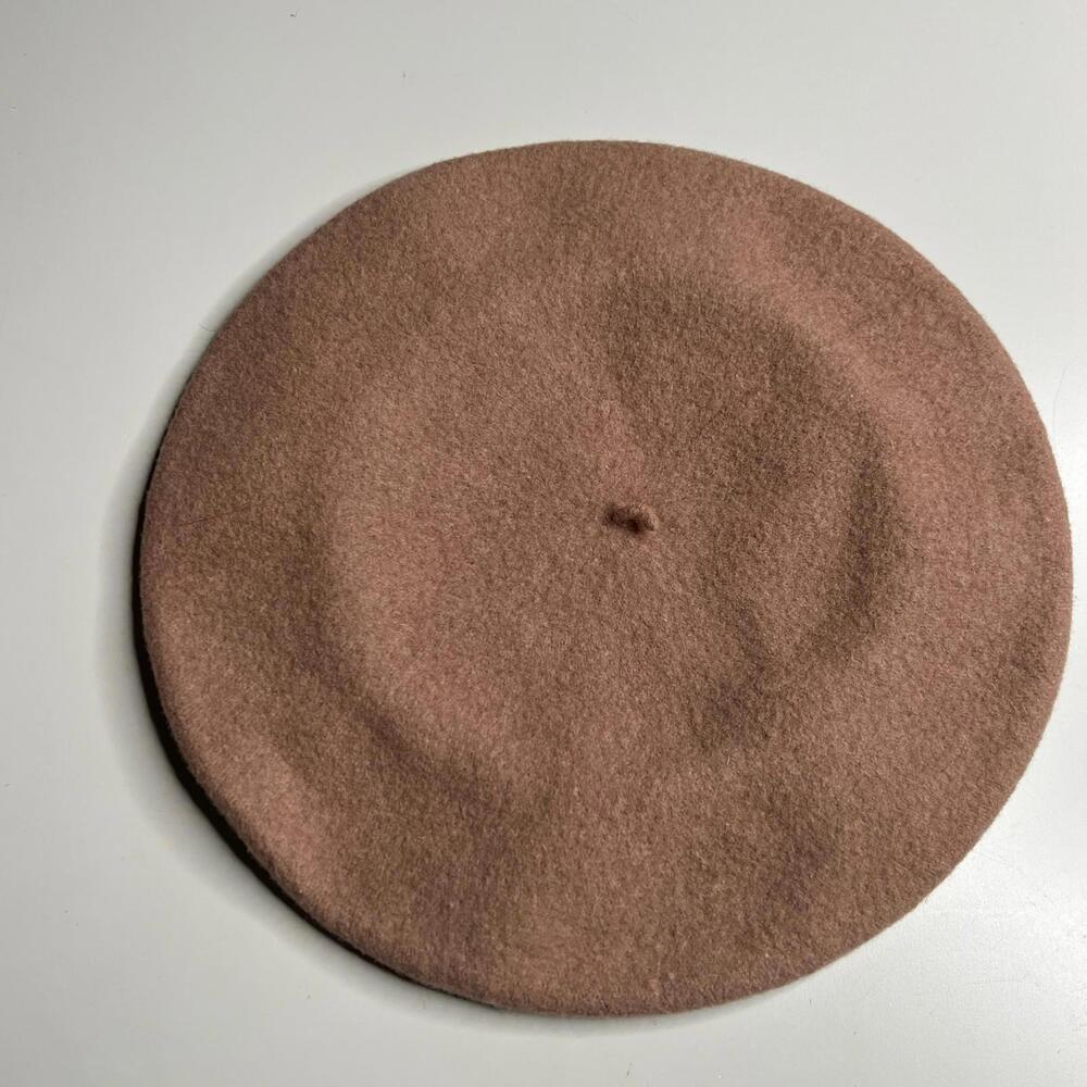 Vintage Kangol 100% Wool Beret Made‎ in England Cleator Cumberland Tan Brown